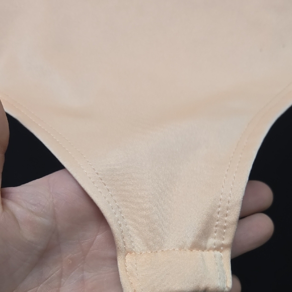 Vibrant Orange Short Sleeve Cut Out Bodysuit - Picture 6 of 15